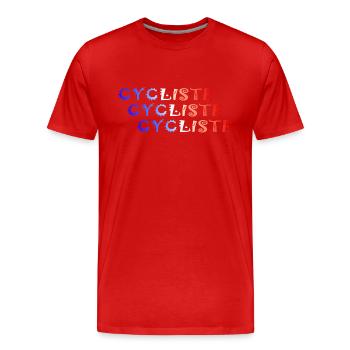 CYCLIST FRANCE Fahrrad Fahrräder - Männer Premium Bio T-Shirt - Rot - Vorne - Damien (186cm)