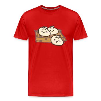 Dumplings asiatiques sucrés - T-shirt bio Premium Homme - rouge - Devant - Damien (186cm)