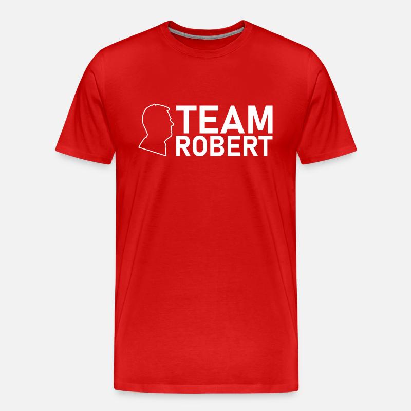 team robert kopf weiss - Männer Premium Bio T-Shirt - Rot