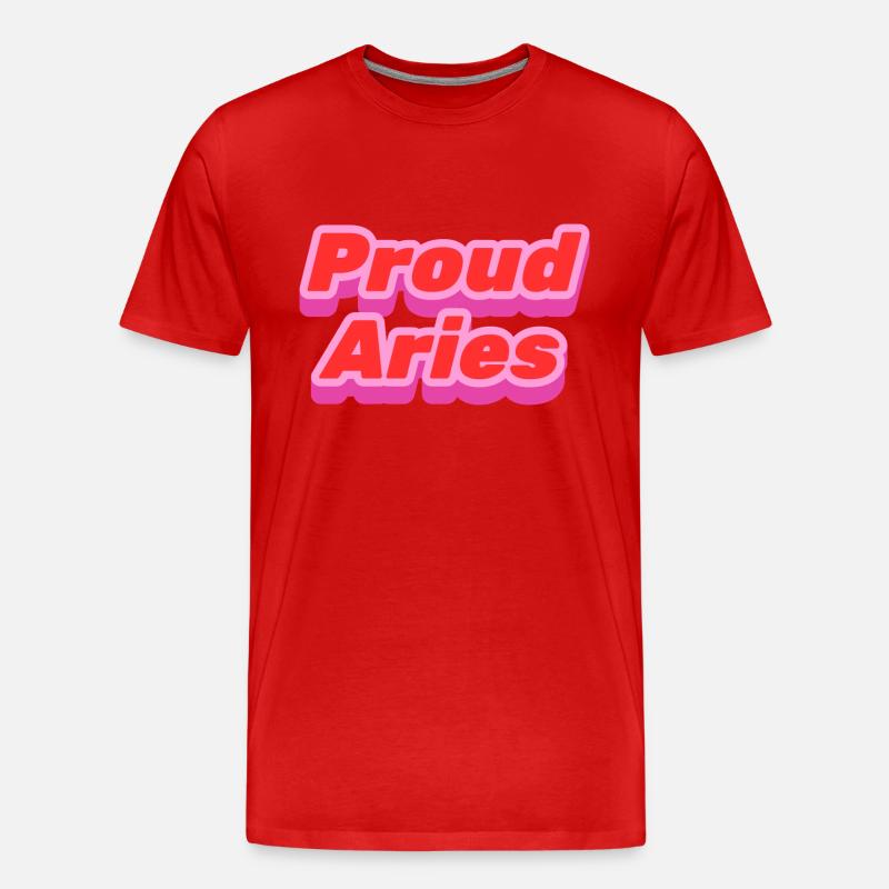 Proud Aries - stolzer Widder - Männer Premium Bio T-Shirt - Rot