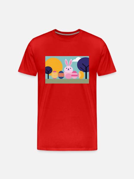 Easter Bunny No.07 - Men's Premium Organic T-Shirt - red