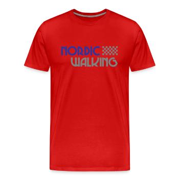 Nordic Walking - Sport - Endurance - Walking - Men's Premium Organic T-Shirt - red - Front - Damien (186cm)