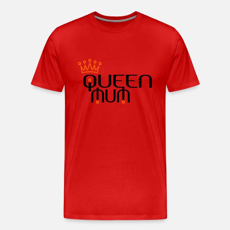 QUEEN MUM mit Krone - Männer Premium Bio T-Shirt - Rot