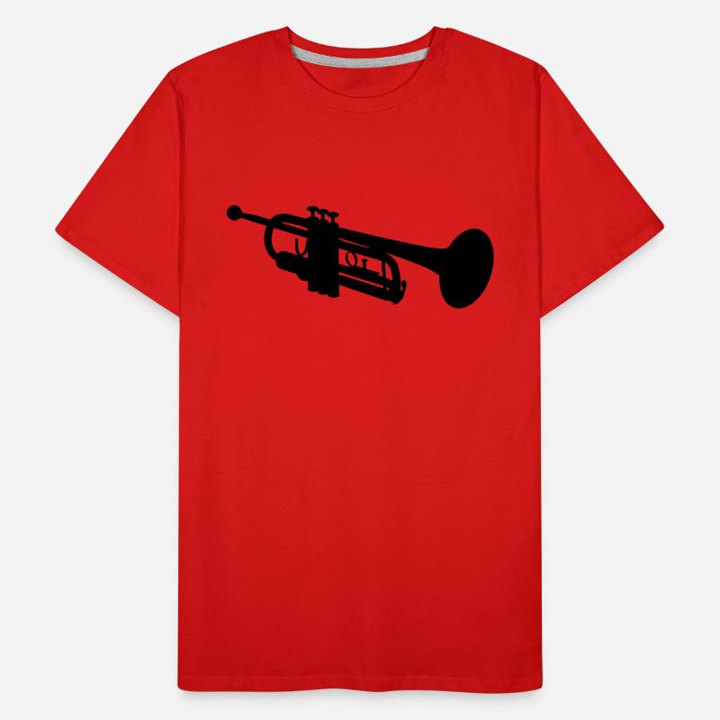 Trompete Silhouette Männer Premium Bio T-Shirt