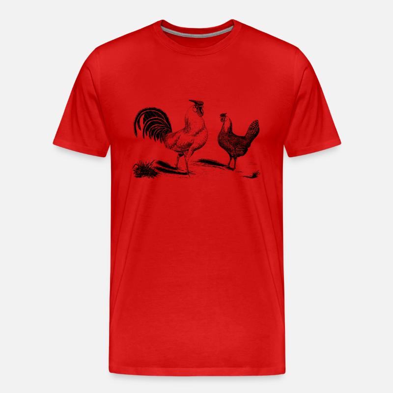 chicken237 - Männer Premium Bio T-Shirt - Rot