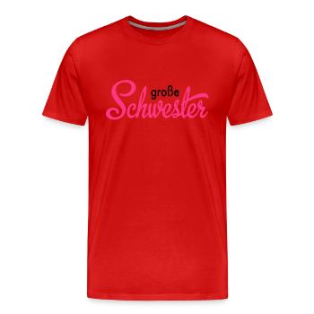grande soeur - T-shirt bio Premium Homme - rouge - Devant - Damien (186cm)