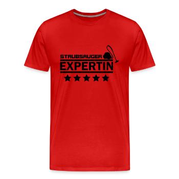 staubsauger expertin - Männer Premium Bio T-Shirt - Rot - Vorne - Damien (186cm)