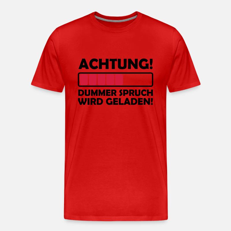 dummer_spruch_2 - Männer Premium Bio T-Shirt - Rot