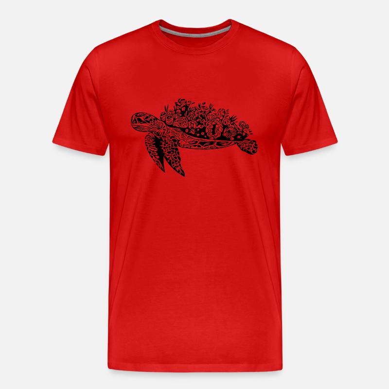 Schildkröte - Vector Style - Männer Premium Bio T-Shirt - Rot
