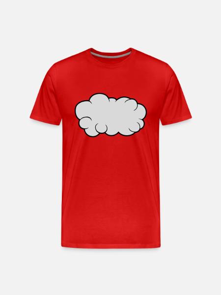 Cloud Cartoon Design - Men's Premium Organic T-Shirt - red