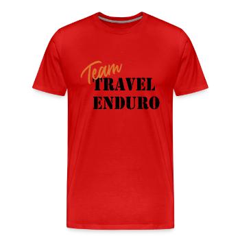 Team Travel Enduro - MarokkoTour2024.de - T-shirt bio Premium Homme - rouge - Devant - Damien (186cm)