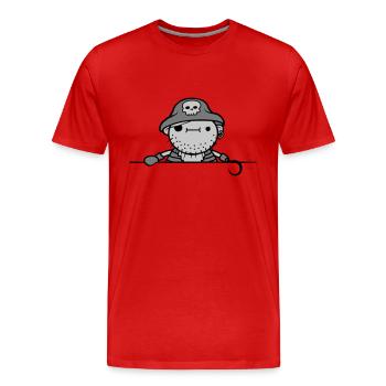 Pirate Captain Cool - T-shirt bio Premium Homme - rouge - Devant - Damien (186cm)