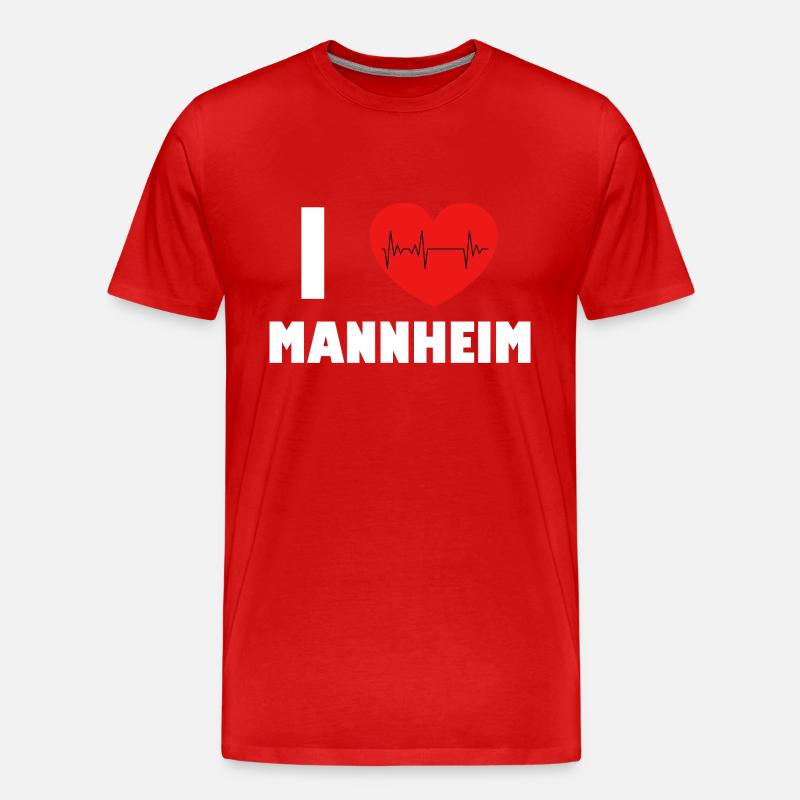 Mannheim Monnem - Männer Premium Bio T-Shirt - Rot