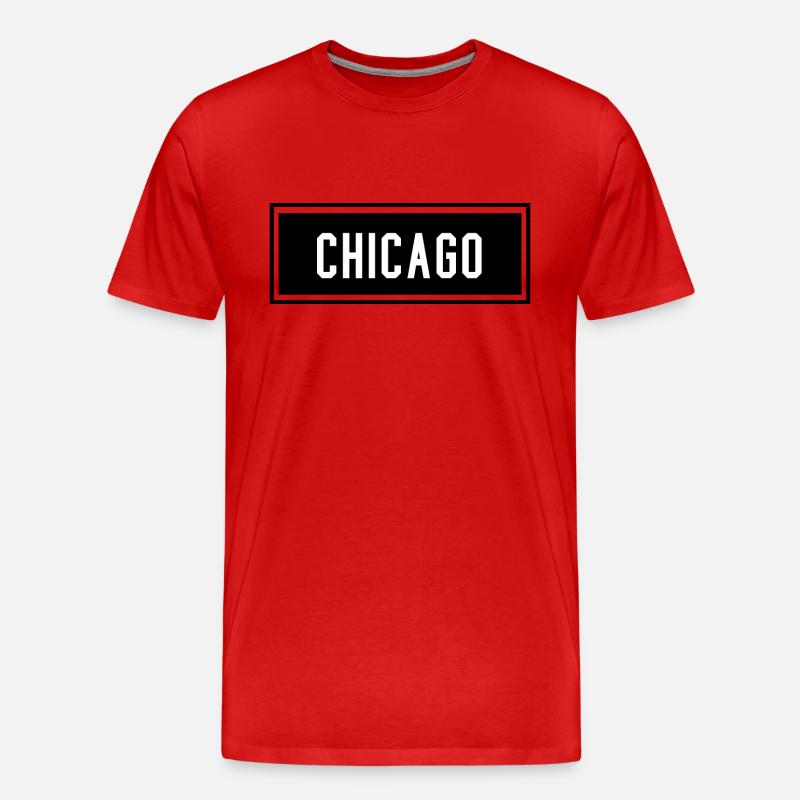 Chicago - Männer Premium Bio T-Shirt - Rot