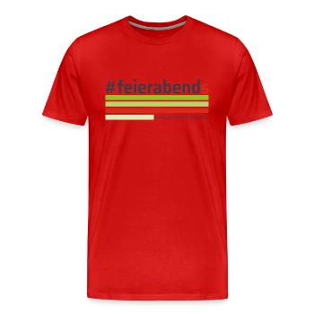 #feierabends - Männer Premium Bio T-Shirt - Rot - Vorne - Damien (186cm)
