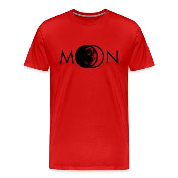 Lune - T-shirt bio Premium Homme - rouge - Devant - Damien (186cm)