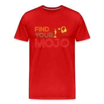Trouvez votre police rétro rose violet coloré Mojo - T-shirt bio Premium Homme - rouge - Devant - Damien (186cm)
