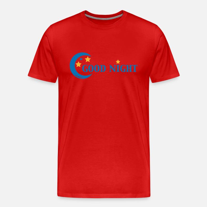 Good Night - Männer Premium Bio T-Shirt - Rot