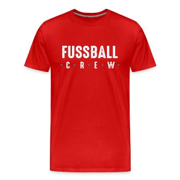 Équipe de football - T-shirt bio Premium Homme - rouge - Devant - Damien (186cm)