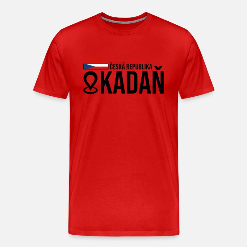 Erzgebirge Tschechien Kadaň - Männer Premium Bio T-Shirt - Rot