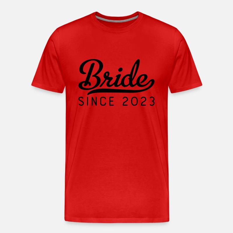 Bride since 2023 - Männer Premium Bio T-Shirt - Rot