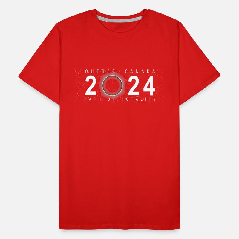 Solar Eclipse Quebec Canada April 8 2024 Men's Premium Organic T-Shirt