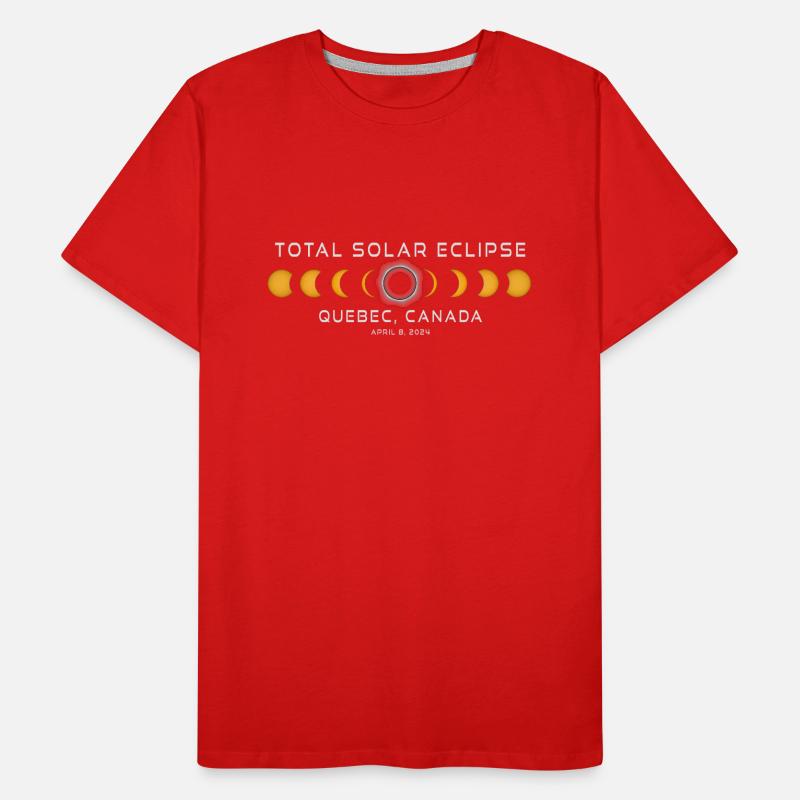 Quebec Canada Solar Eclipse 2024 April 8 Souvenir Men's Premium Organic T-Shirt
