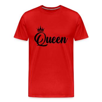 queen - Men's Premium Organic T-Shirt - red - Front - Damien (186cm)