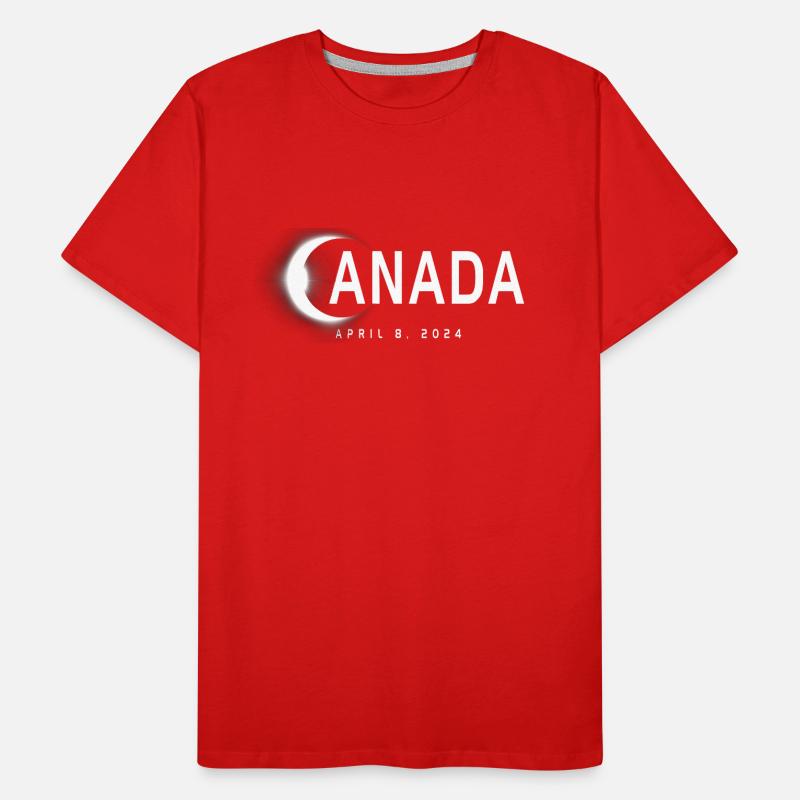 Canada 2024 Eclipse Souvenir 8 avril 2024 T-shirt bio Premium Homme