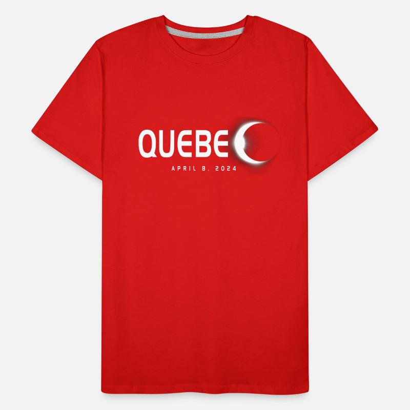 Quebec Canada Eclipse Souvenir April 8th 2024 Men's Premium Organic T-Shirt