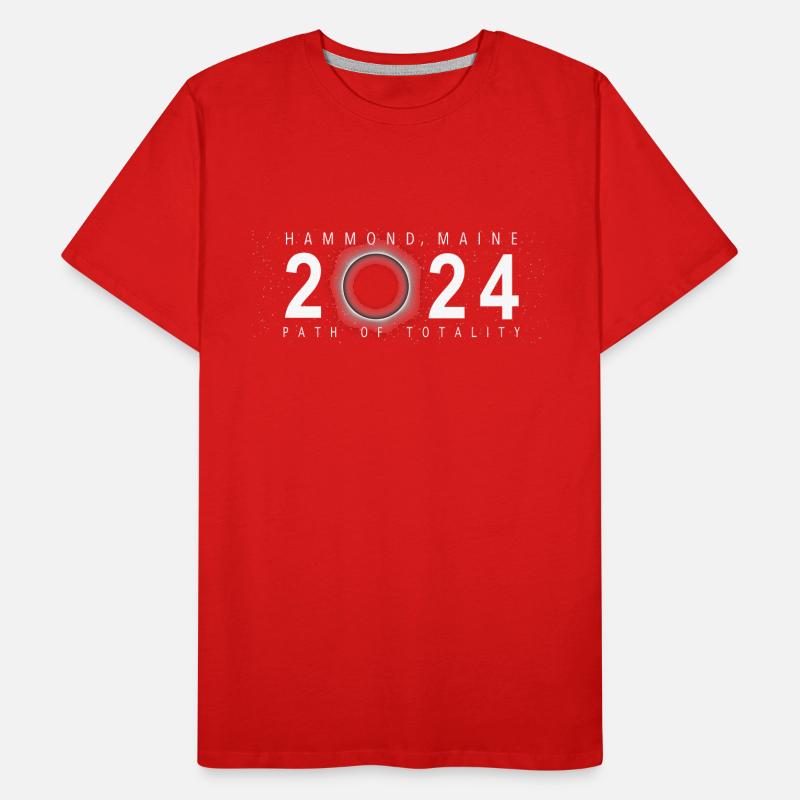 Solar Eclipse Hammond Maine April 8 2024 Men's Premium Organic T-Shirt