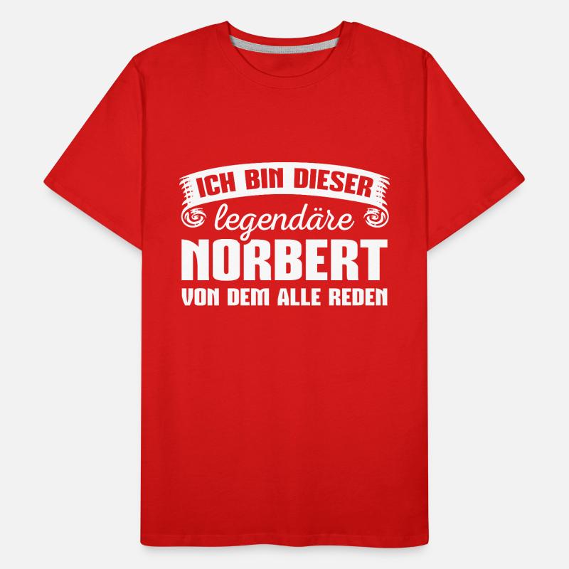 Norbert Vorname Geschenk Männer Premium Bio T-Shirt