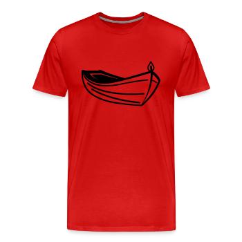 Boot - Männer Premium Bio T-Shirt - Rot - Vorne - Damien (186cm)