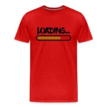 Loading - Men's Premium Organic T-Shirt - red - Front - Damien (186cm)