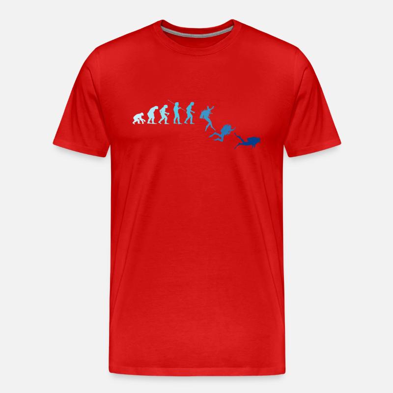 Plongée sous-marine Diver Evolution - T-shirt bio Premium Homme - rouge