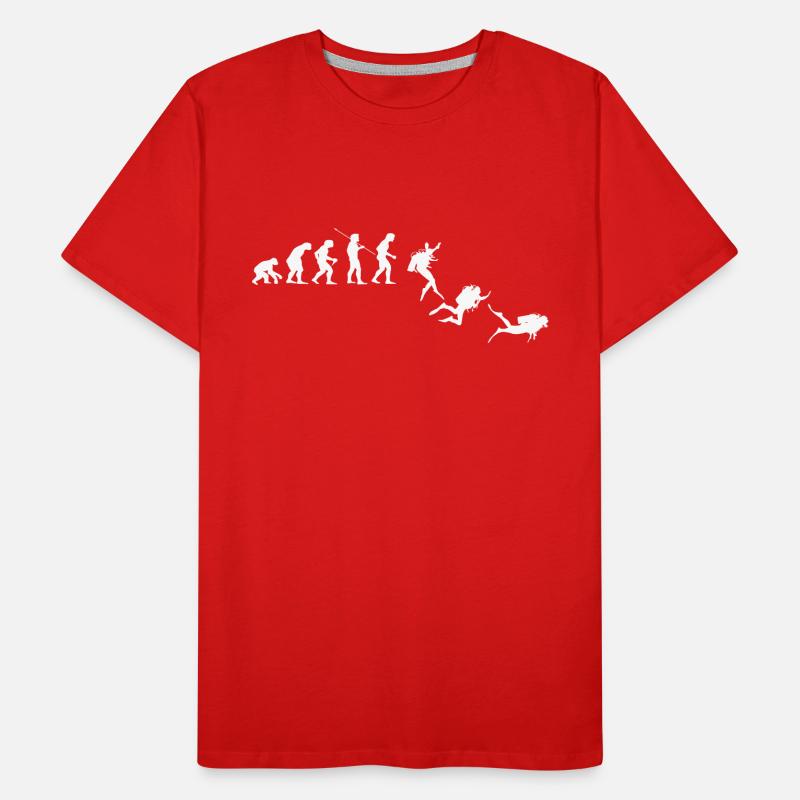 Tauchen Evolution Taucher Geschenk Männer Premium Bio T-Shirt