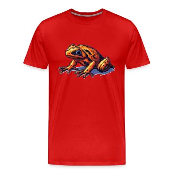 Poison dart frog dans les graphiques rétro 8 bits pixel - T-shirt bio Premium Homme - rouge - Devant - Damien (186cm)