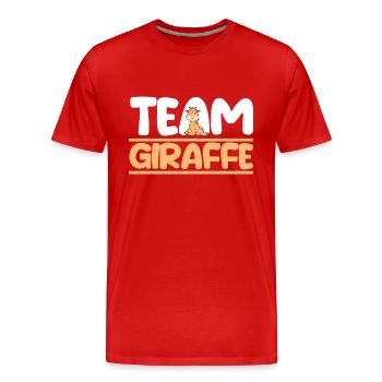 Girafe Girafe - T-shirt bio Premium Homme - rouge - Devant - Damien (186cm)