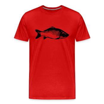 poisson - T-shirt bio Premium Homme - rouge - Devant - Damien (186cm)