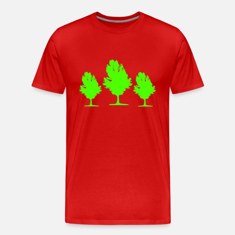 baum 02 - Männer Premium Bio T-Shirt - Rot