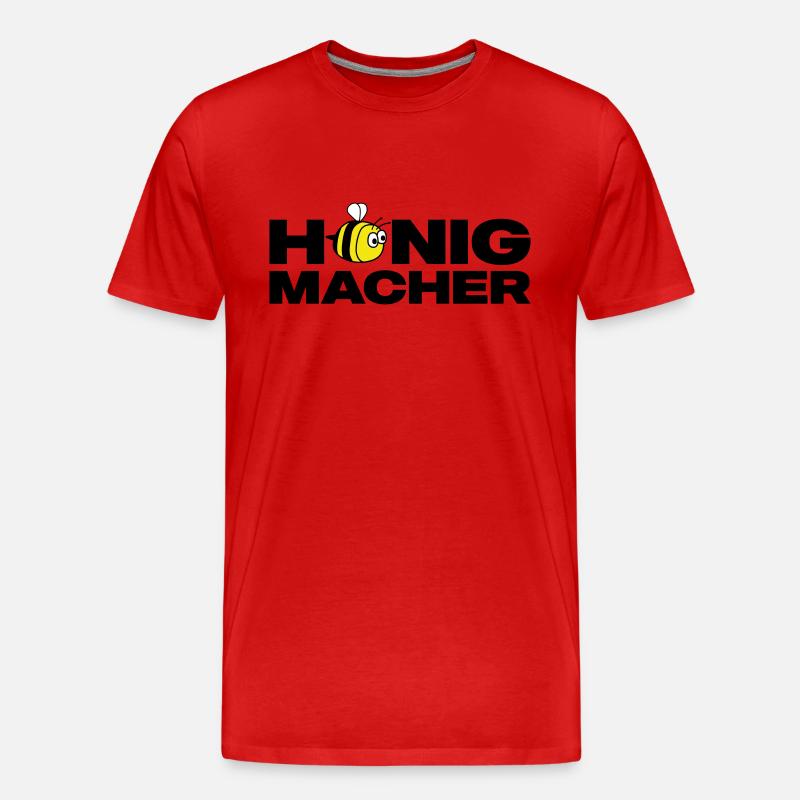 Honigmacher - Männer Premium Bio T-Shirt - Rot