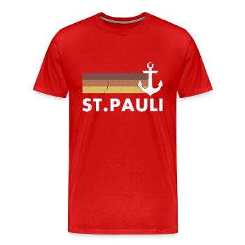 Sankt Pauli Hamburg Northern Germany Moin - Men's Premium Organic T-Shirt - red - Front - Damien (186cm)