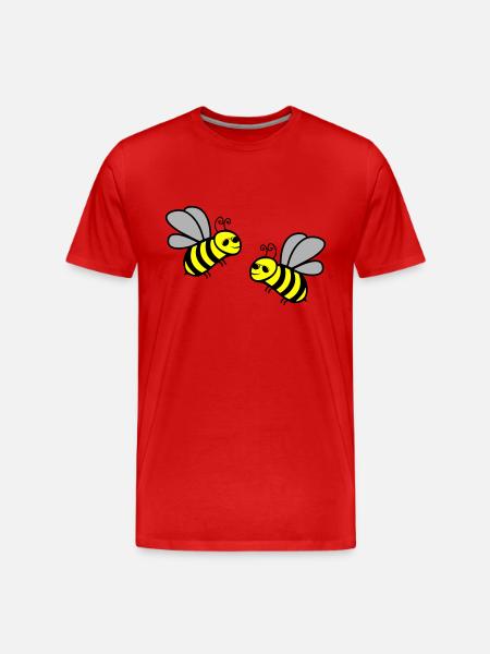 Bee Cool 2 - Men's Premium Organic T-Shirt - red