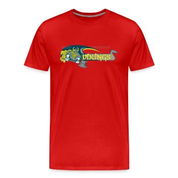 Wikinger - Männer Premium Bio T-Shirt - Rot - Vorne - Damien (186cm)