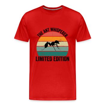 The Ant Whisperer - Männer Premium Bio T-Shirt - Rot - Vorne - Damien (186cm)