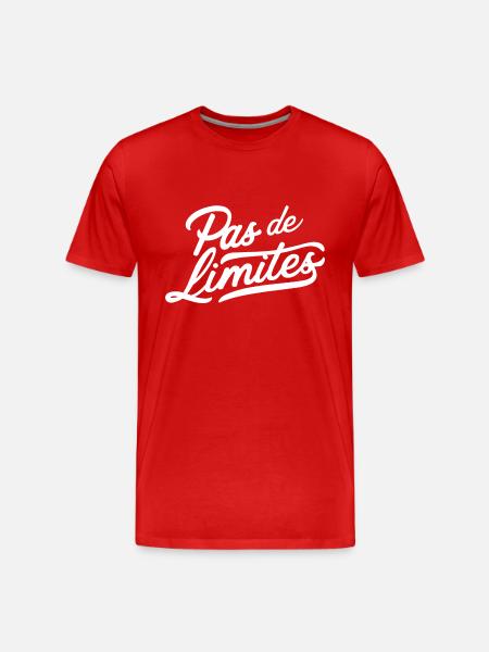 Pas de limites - T-shirt bio Premium Homme - rouge