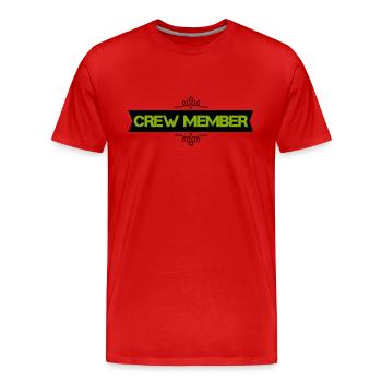 membre d’équipage - T-shirt bio Premium Homme - rouge - Devant - Damien (186cm)