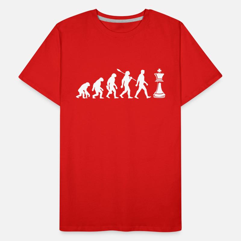 Evolution - Échecs - Joueurs d’échecs T-shirt bio Premium Homme