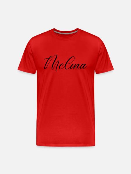 Melina Name Heart - Men's Premium Organic T-Shirt - red