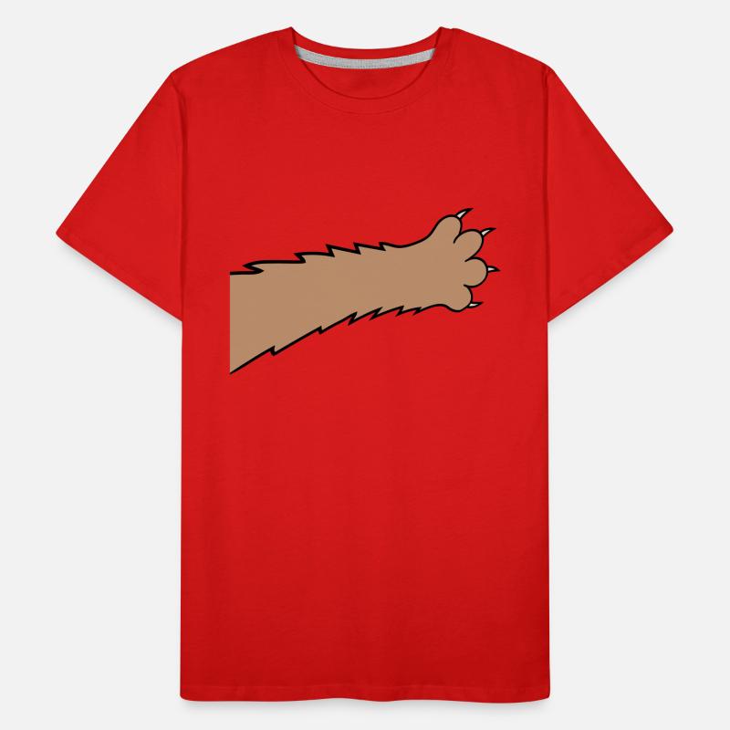 Chats, griffes, pattes, pattes, griffes acérées, grattage T-shirt bio Premium Homme